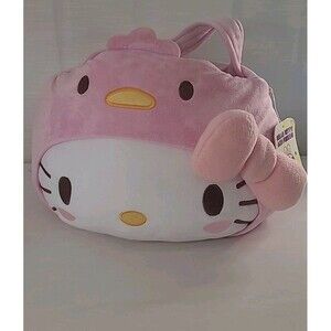 Hello Kitty 14.5 inch Plush Pail Basket Bag Sanrio Hello Kitty and Friends NWT